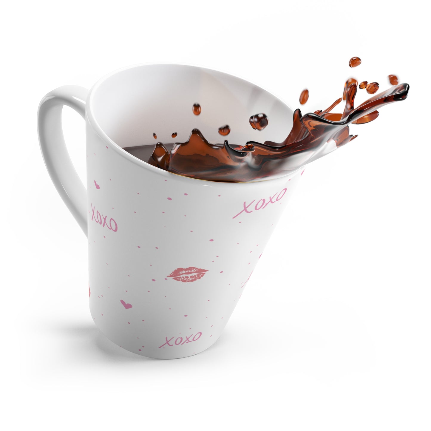 Pink Kisses Latte Mug