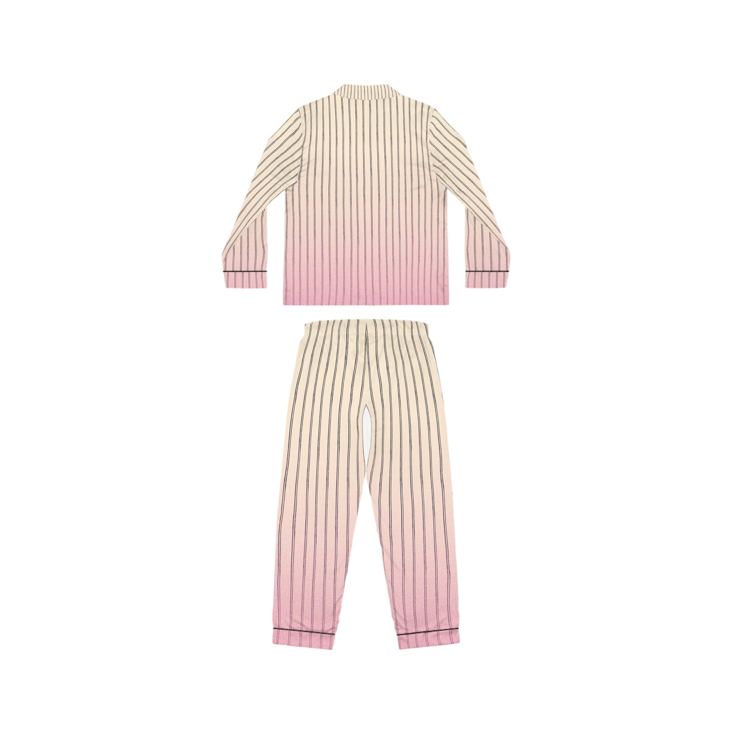 The Soft Pinstripe Satin Pajama Set