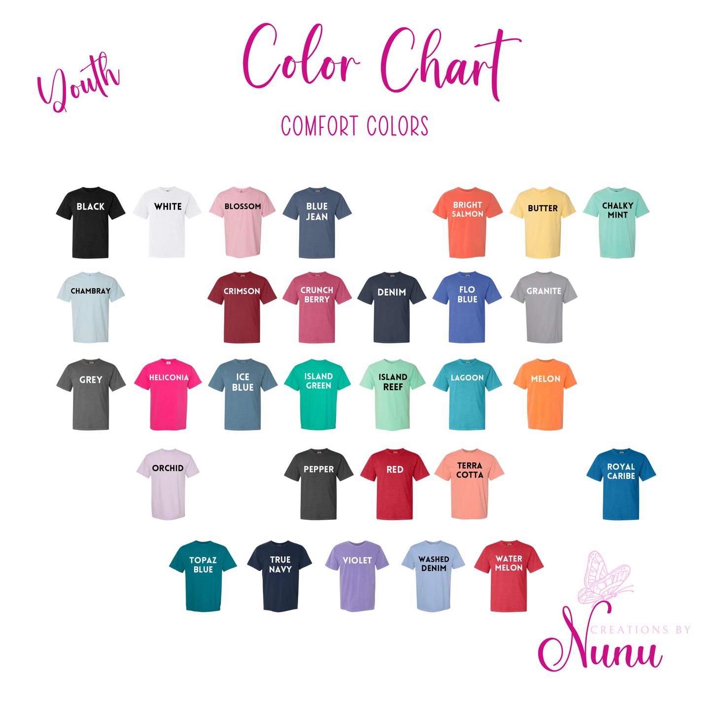 Youth Custom Design Unisex Comfort Color Tee