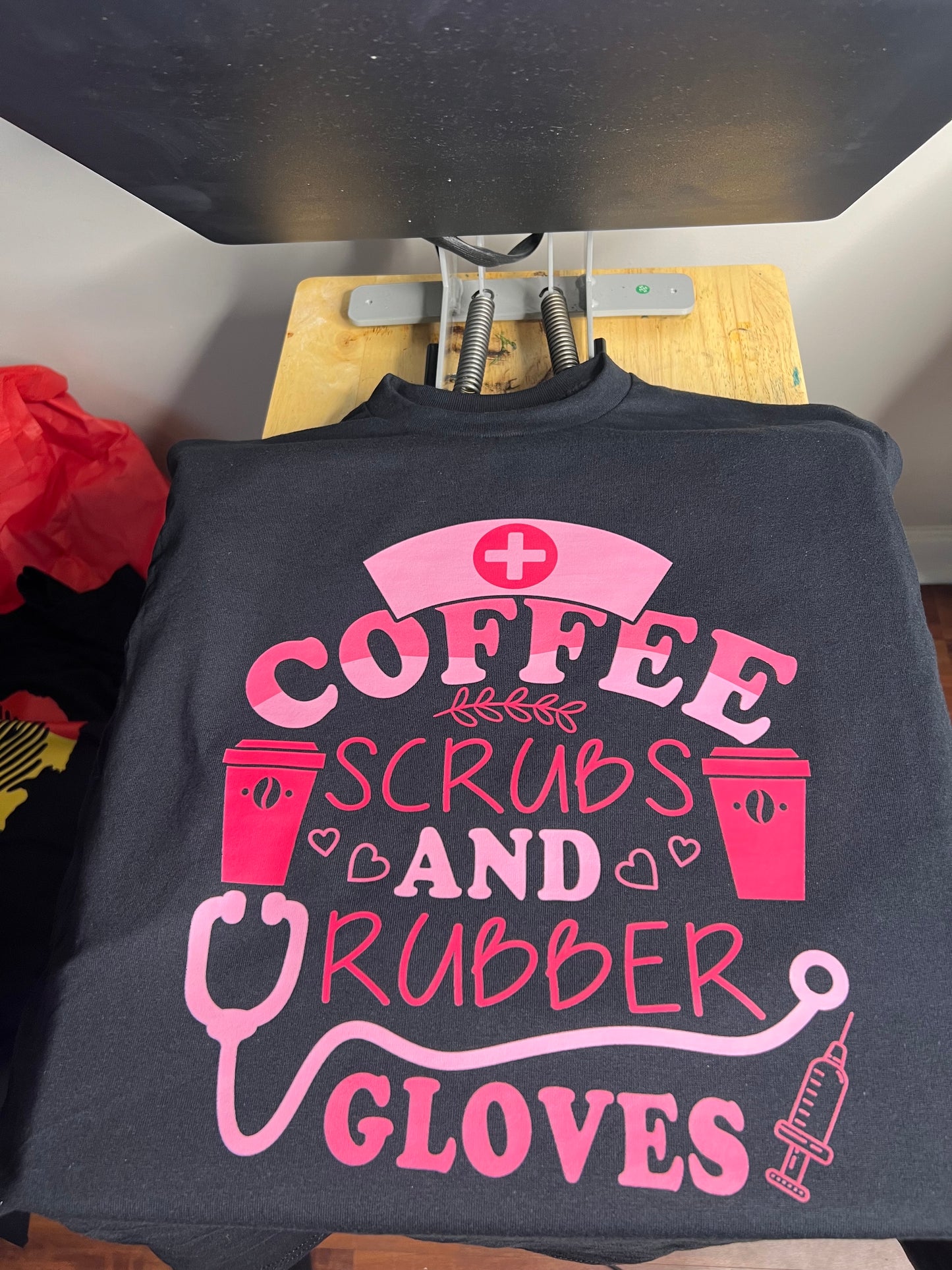 Coffee, Scrubs, and Rubber Gloves Tee
