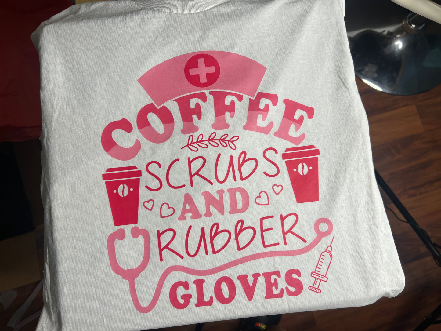 Coffee, Scrubs, and Rubber Gloves Tee