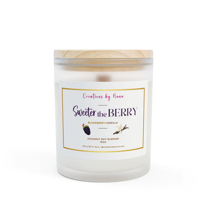 Sweeter the Berry Frosted Glass Candle, 11oz