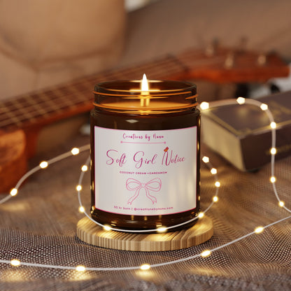 Soft Girl Notice Scented Soy Candle, 9 oz