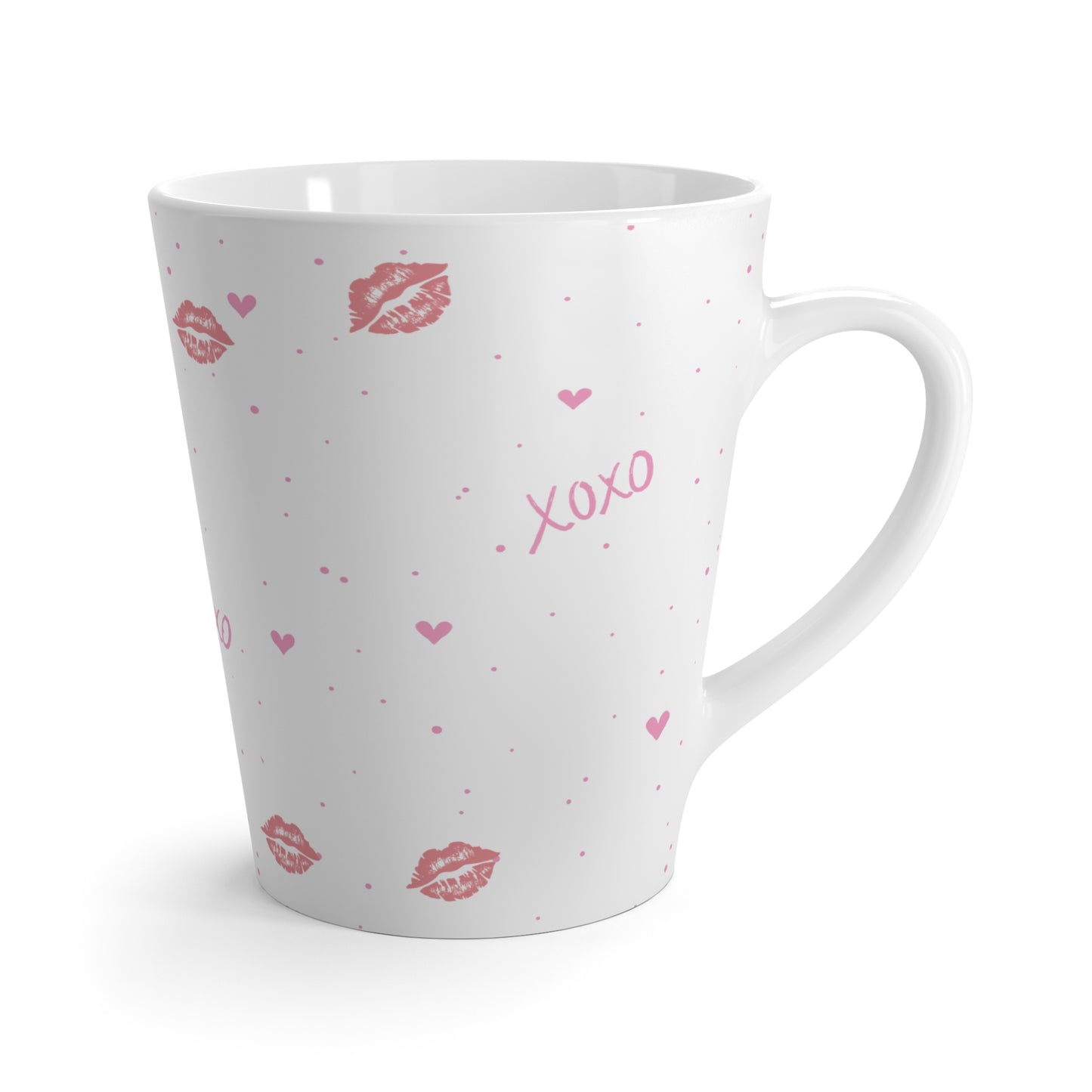 Pink Kisses Latte Mug