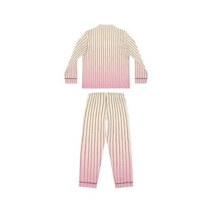 The Soft Pinstripe Satin Pajama Set