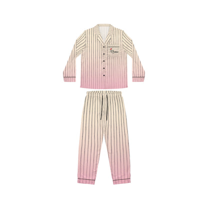 The Soft Pinstripe Satin Pajama Set