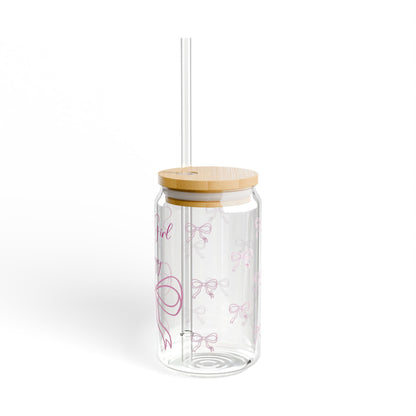 Soft Girl Energy Glass Cup, 16oz