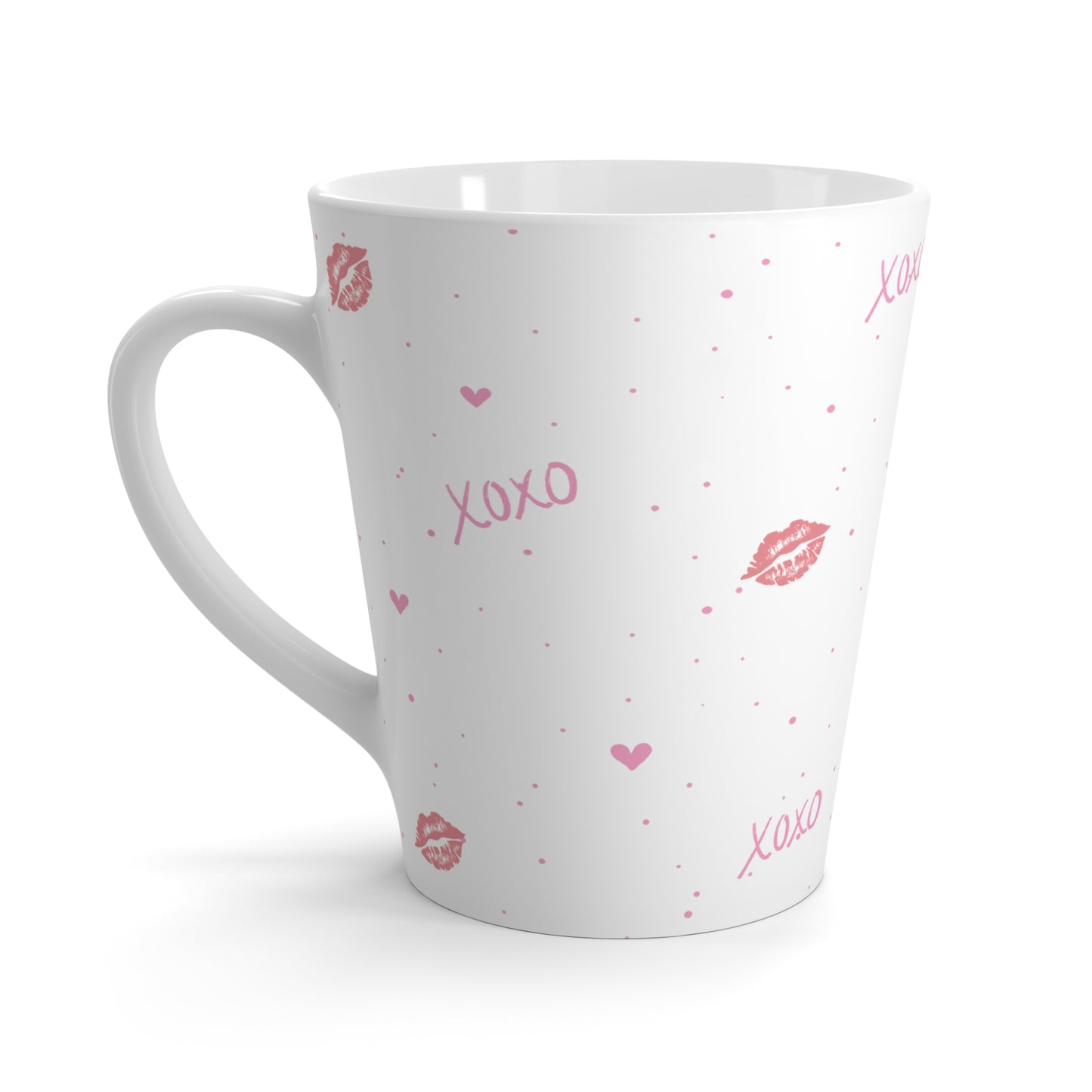 Pink Kisses Latte Mug