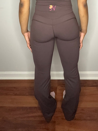 The Choco- Lit Everyday Contour Flare Pants